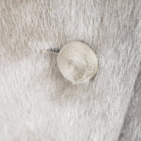 Vintage Faux Fur Coat, 3/4 Sleeves, Large - Picture 2 of 8